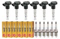 6x DELPHI Zündspule +6x NGK Zündkerze passend für Porsche 911 Cabriolet 996
