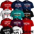 Tshirt EM WM Trikot T-Shirt Fußball Fan Name & Nummer Herren Damen viele Länder