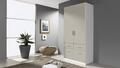 Kleiderschrank 3121 Celle Schlafzimmerschrank soft grey Hochglanz weiß 91x197 cm