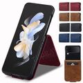 Für Samsung Galaxy Z Flip 6 5 4 Schutz Hülle Leder Handy Tasche Case Wallet Etui