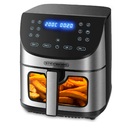 Heißluftfritteuse 4in1 Minibackofen Fritteuse Dörrautomat Air Fryer Friteuse8 Liter | 6 0min Timer | Temperatureinstellung 60-200°C