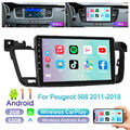 4G+WIFI Android 13 Autoradio 2Din Für Peugeot 508 2011-2018 GPS SWC RDS DPS 2+32