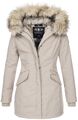 Navahoo Premium Damen Winter Jacke Parka Mantel Winterjacke warm Kunstfell B669