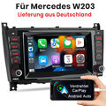 CarPlay DAB+Android 12 Autoradio GPS EQ Navi Mercedes CLC/CLK/C Klasse W203 W209