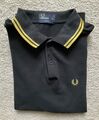 Fred Perry Langarmshirt Slim Fit schwarz Gr. M