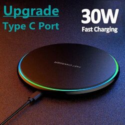 30w Wireless Charger Induktive Ladegerät Ladestation Für Apple Iphone/samsung