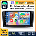 Android 13 GPS Navi Autoradio Für Mercedes Benz ML W164 GL X164 2005-2012 1+32GB