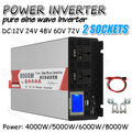 Reiner Sinus Wechselrichter Inverter 4000W 8000W DC12V 24V 48V 60V 72V To AC230V