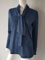 RIANI Bluse Lurex blau elastisch Gr.40=UK14**NEU