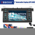 Carplay Android 12 2+32G Autoradio DAB+ GPS Navi RDS Für BMW 3er E46 318 320 325