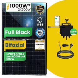 Balkonkraftwerk Komplettset PV 1000W Bifazial | Growatt NEO Wechselrichter 800W🌟Balkonkraftwerk🌟 Wechselrichter  🌟 Bifaziales