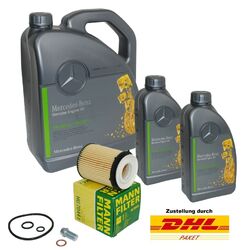 MANN Ölfilter für A- B- C- E-Klasse usw mit ORIGINAL 7L MERCEDES 229.51 5W30 