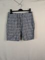 Herren Bermuda Shorts Leinenmischung Karo Gummibund Relaxed Fit Gr. 32R H&M