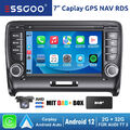 Android 12 2+32G Carplay Autoradio GPS DAB+ Kamera Für Audi TT MK2 8J 2006-2014