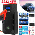 2024 Auto KFZ Starthilfe 1000A Jump Starter Ladegerät Booster Powerbank 27000mAh