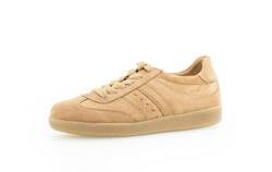 Gabor Retro Sneaker Schnüschuhe beige caramel modisch Leder Einlagen 