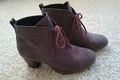 Schicke Marco Tozzi Stiefeletten - Ankle Boots - Schnürboots - Taupe - Gr. 38