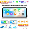 12,3" 128GB Autoradio Carplay Für BMW E60 E61 Android 14 Autoradio GPS Navi LHD