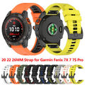 Für Garmin Fenix 7S 7X 7 6S 6X 6 5S 5X 5 Epix 3HR Sport Silikon Armband Quickfit