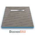 Duschelement 4-Seiten-Gefälle mit Alca APZ 106 Edelstahlrinne barrierefrei