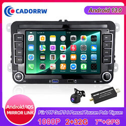 2+32G Android 13 DAB+ Autoradio GPS Navi für VW Polo GOLF 5 6 Plus Touran+Kamera