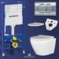 Geberit Duofix Vorwandelement WC Spülrandlos sitz Betätigungsplatte Komplett Set