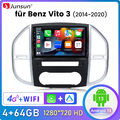 4+64G Carplay Für Benz Vito3 447 Android13 Autoradio GPS SWC BT 8Kern DAB 4GSIM