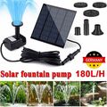 180L/H Solar Teichpumpe Springbrunnen Brunnen Fontäne Garten Wasserspiel Deko DE