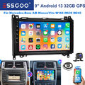 9" Autoradio Carplay GPS Nav WIFI Android13 KAM 32G Für Mercedes-Benz A/B Klasse