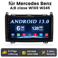 8Kern 6+128G Autoradio GPS Navi Für Mercedes Benz A/B W169 W245 Viano Android 13