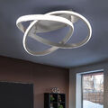 LED Decken Lampe Ring Design Strahler SWITCH DIMMER Wohn Zimmer Leuchte silber