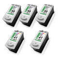 5x ECO Patrone 3+2 für Canon Pixma IP-1200 IP-1900 IP-1600 MP-220 MP-180 IP-1100