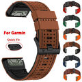 Silikon+Leder Armband Quick Fit für Garmin Fenix 7 7X 6 6X Epix Pro 5X Plus 3HR