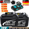 2X 18V 6,0Ah 9,0Ah 12,0Ah Akku Für Makita BL1860 BL1850 BL1830B/Doppel Ladegerät