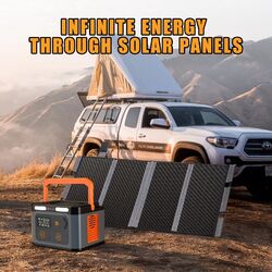 1500W Solar Generator 1598Wh Powerstation Mit 100W Faltbare Solarpanel Ladegerät