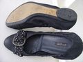 PAUL GREEN Damen Ballerinas Flacher Schuh Veloursleder Schwarz  UK 7,5 ( EU 41 )