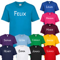 T-Shirt mit eigenem Namen | BEIDSEITIG bedruckt | Sport Schulsport Einschulung