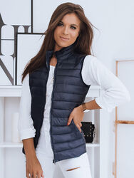 Steppweste Weste Bodywarmer Ärmellos Stehkragen Taschen Zipp Damen DSTREET S-XL