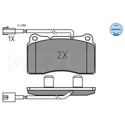 MEYLE BREMSKLÖTZE BREMSBELÄGE BREMSBELAGSATZ VORDERACHSE FÜR ALFA