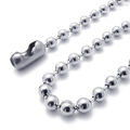 10cm -30cm Kugelkette Edelstahl Dog Tag Halskette Silber Hundemarke Ball Chain