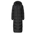 Esmara Damen Maxi Steppmantel Damenmantel Abnehmbare Kapuze Winterjacke Schwarz