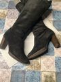 Paul Green, Gr.39, Uk6, Veloursleder, schwarz, hoher Stiefel