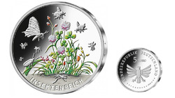 5 Euro Gedenkmünze Deutschland 2022 Insekten UNC - Insektenreich