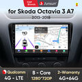 Für Skoda Octavia 2 2007-2013  Android 13 Autoradio GPS Navi WIFI+4G BT FM RDS