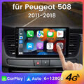 Für Peugeot 508 2011-2018 6+128G 9"Android 13 Autoradio GPS NAVI WIFI 4G NET DAB