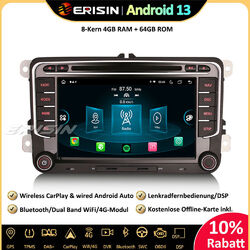 DAB+ Android 13 GPS Autoradio Navi Für VW Passat Golf 5/6 Jetta Tiguan Eos Seat8-Kern√4GB+64GB√DSP√OPS√CarPlay√Canbus√DTV√SWC√OBD√TPMS