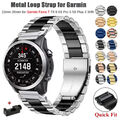 Metall Edelstahl Armband für Garmin Fenix 7X 7 6 6X Pro 5 5X 3 HR S70 Quick Fit