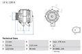 BOSCH Lichtmaschine Generator Lima 0 986 082 220 +39.58€ Pfand für FORD FIESTA 6