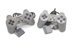 2X Original Sony Playstation 1 Controller | PS1 | SCPH-1080 | DOPPELPACK #D1