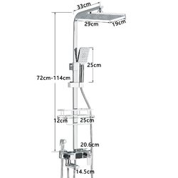Thermostat Duschsystem LED Edelstahl Duschset Duscharmatur Duschkopf Handbrause
